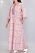 Bizzy Lizzy Full Sleeved Zip Kaftan In Floral Block Print