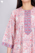 Bizzy Lizzy Full Sleeved Zip Kaftan In Floral Block Print
