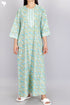 Bizzy Lizzy Full Sleeved Zip Kaftan In Floral Block Print