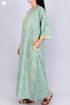 Bizzy Lizzy Full Sleeved Zip Kaftan In Floral Block Print