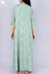 Bizzy Lizzy Full Sleeved Zip Kaftan In Floral Block Print