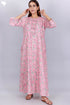 Bizzy Lizzy Full Sleeved Zip Kaftan In Floral Block Print