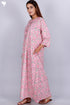 Bizzy Lizzy Full Sleeved Zip Kaftan In Floral Block Print