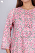 Bizzy Lizzy Full Sleeved Zip Kaftan In Floral Block Print