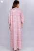 Bizzy Lizzy Full Sleeved Zip Kaftan In Floral Block Print