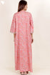 Bizzy Lizzy Full Sleeved Zip Kaftan In Floral Block Print