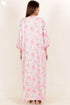 Bizzy Lizzy Full Sleeved Zip Kaftan In Floral Block Print