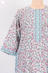 Soft Cotton Zipper Front Kaftan In Floral Block Print