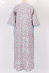 Soft Cotton Zipper Front Kaftan In Floral Block Print