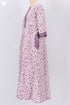 Soft Cotton Zipper Front Kaftan In Floral Block Print