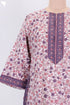 Soft Cotton Zipper Front Kaftan In Floral Block Print