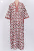 60’s Cotton Full Sleeved Kaftan In Floral Print