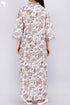 60’s Cotton V-Neck Sleeved Kaftan In Floral Print