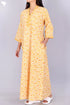 60’s Cotton V-Neck Full Sleeved Kaftan In Floral Print