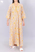 60’s Cotton V-Neck Full Sleeved Kaftan In Floral Print
