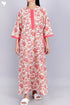 60’s Cotton Zipper Kaftan In Floral Print