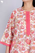 60’s Cotton Zipper Kaftan In Floral Print