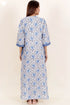 60’s Cotton Zipper Kaftan In Floral Block Print