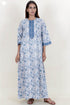 60’s Cotton Zipper Kaftan In Floral Print