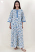 60’s Cotton Zipper Kaftan In Floral Print