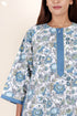 60’s Cotton Zipper Kaftan In Floral Print