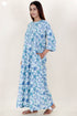 60’s Cotton Zipper Kaftan In Floral Print