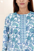 60’s Cotton Zipper Kaftan In Floral Print