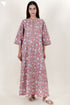 60’s Cotton Zipper Kaftan In Floral Print