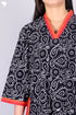 40’s Cotton V-Neck Full Sleeved Kaftan In Paisley Jaal