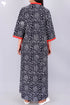 40’s Cotton V-Neck Full Sleeved Kaftan In Floral Print