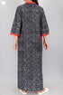 40’s Cotton V-Neck Full Sleeved Kaftan In Floral Print