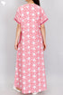 60’s Cotton Zip Kaftan In Floral Block Print