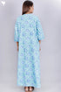 60’s Cotton Zipper Kaftan In Floral Block Print