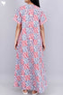 40’s Cotton Zipper Kaftan In Graphic Block Print