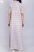60’s Cotton V-neck Kaftan In Floral Print