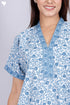 60’s Cotton V-neck Kaftan In Floral Print