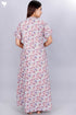 60’s Cotton V-neck Kaftan In Floral Print