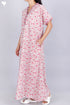 60’s Cotton V-neck Kaftan In Floral Print