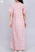 60’s Cotton V-neck Kaftan In Floral Print
