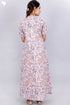 60’s Cotton V-neck Kaftan In Floral Print