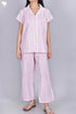 Cambric Cotton Pajama Set In Geometric Block Print