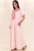 60’s Cotton Short Sleeve Kaftan In Graphic Block Print