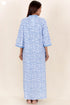 60’s Cotton Full Sleeved Kaftan In Floral Block Print