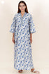 60’s Cotton Full Sleeved Kaftan In Floral Print
