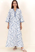 60’s Cotton Full Sleeved Kaftan In Floral Print