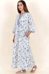 60’s Cotton Full Sleeved Kaftan In Floral Print