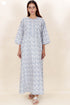 60’s Cotton Full Sleeved Kaftan In Floral Print