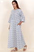 60’s Cotton Full Sleeved Kaftan In Floral Print