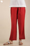 Cotton Cambric Kilol Capri Pant In Ruby Red