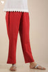 Cotton Cambric Kilol Capri Pant In Ruby Red